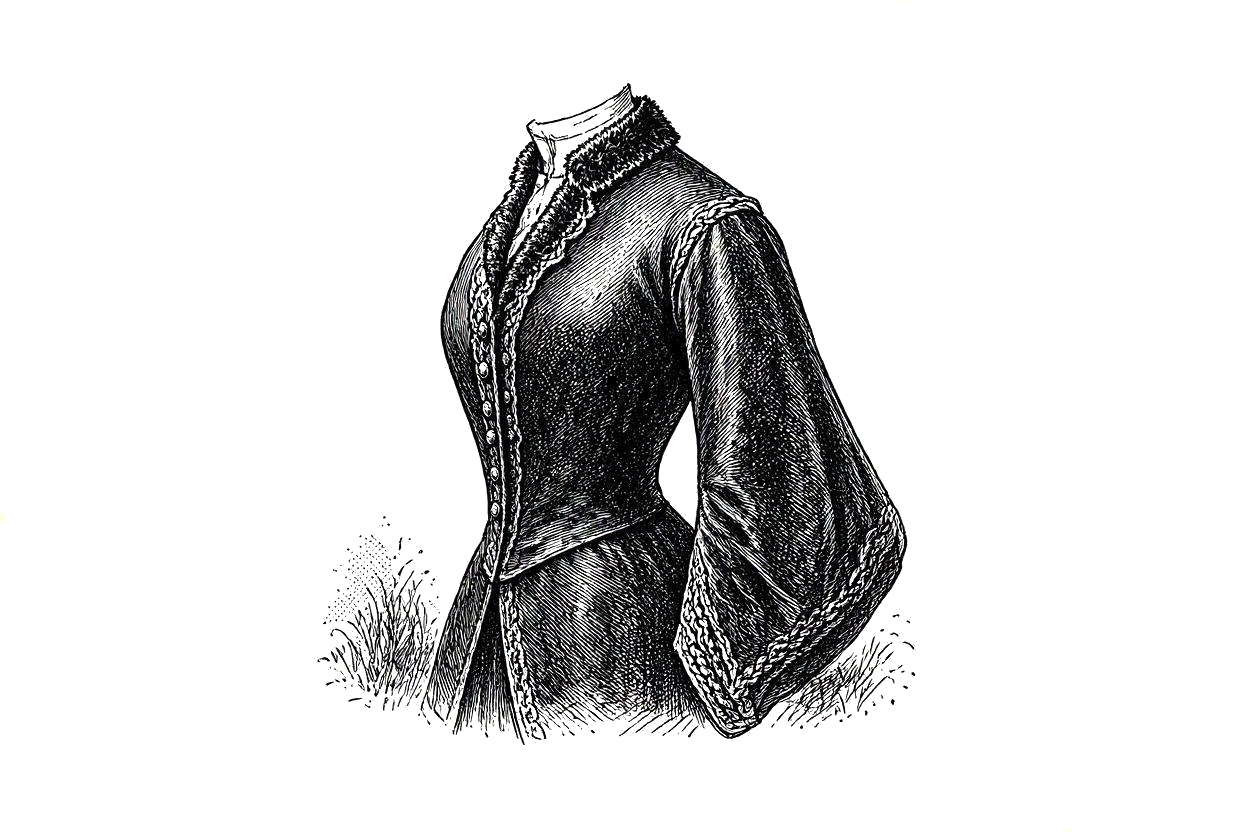 A Victorian bodice or bustier garment